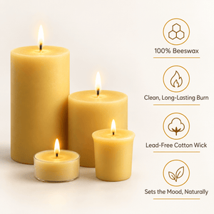 Mood Candles - 100% Pure Beeswax - 3rd Planet Products