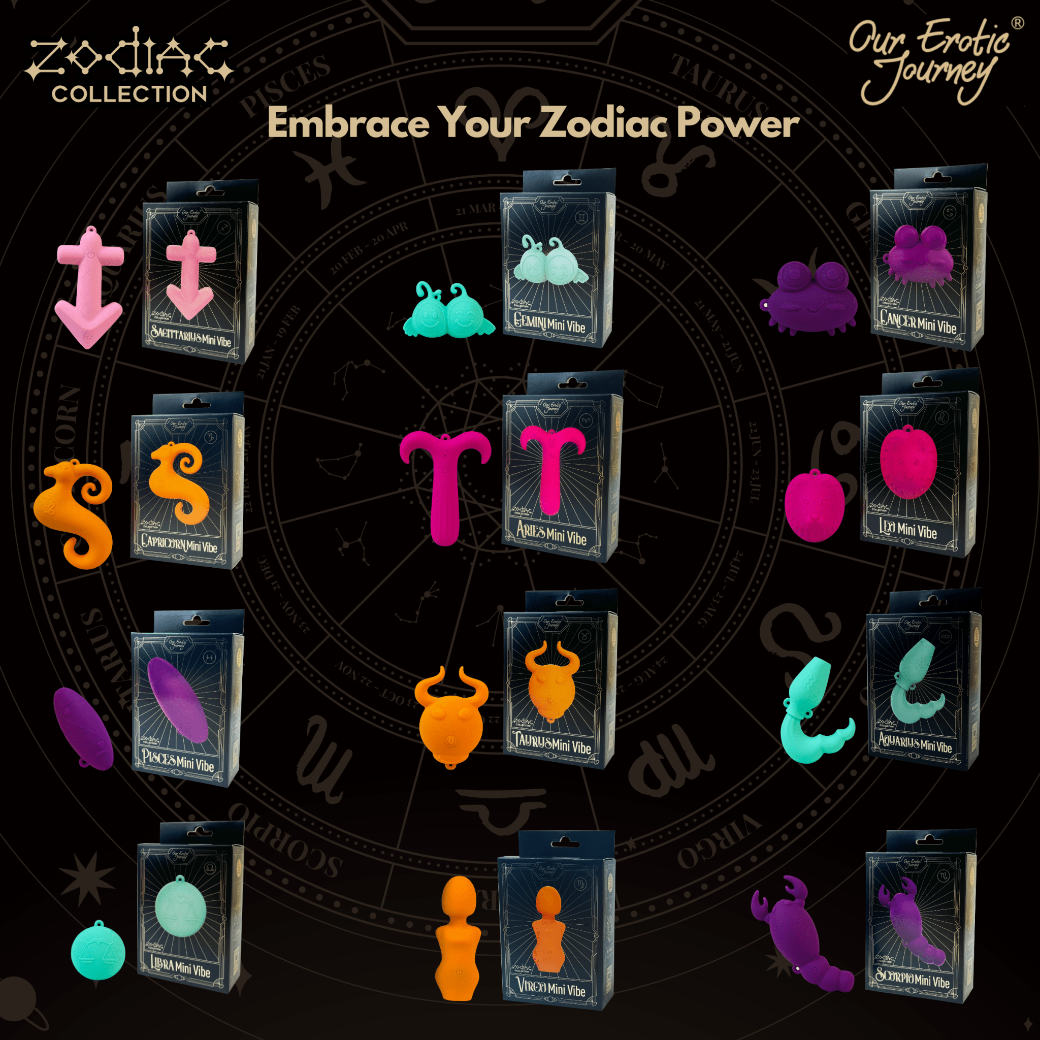 Zodiac Mini Vibrators - 3rd Planet Products